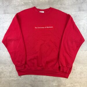 NCC Apparel Oklahoma Sooners University of Oklahoma Red Crewneck Sweatshirt XL